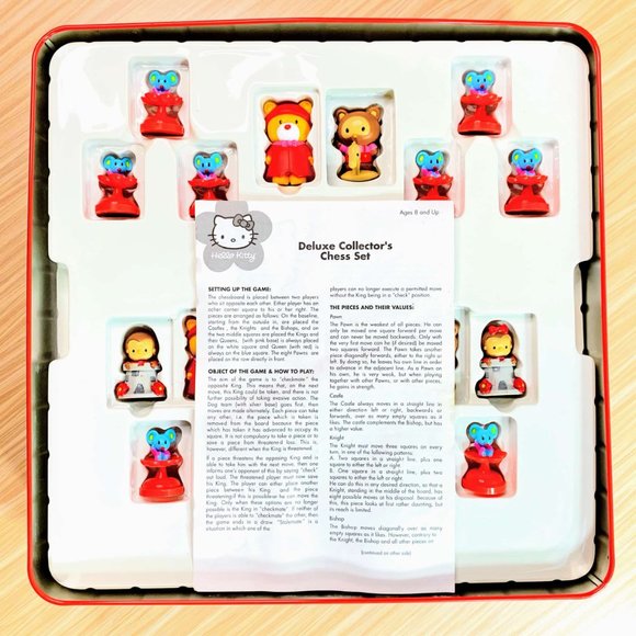 Hello Kitty Rare 30th Anniversary Chess Set In Tin - Picture 7 of 8
